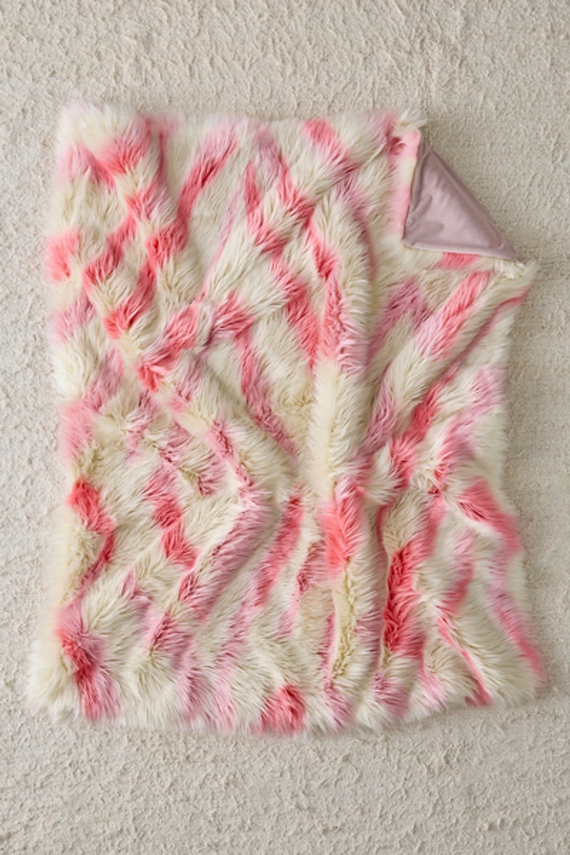 Sita Faux Fur Jacquard Throw Blanket