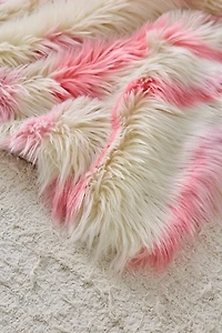 Sita Faux Fur Jacquard Throw Blanket