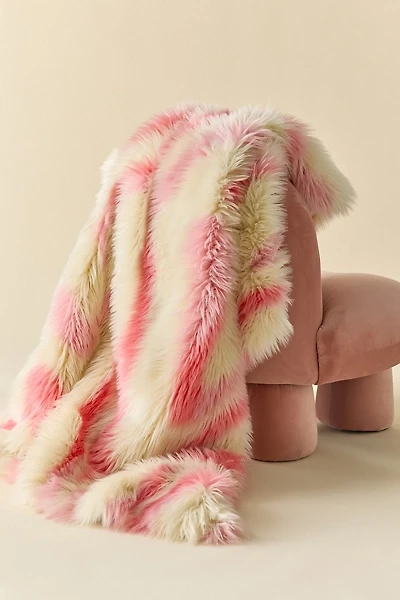 Sita Faux Fur Jacquard Throw Blanket