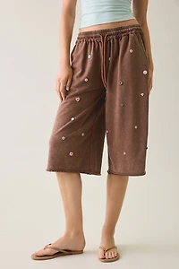 Daisy Street Leya Icon Button Detail Long Shorts