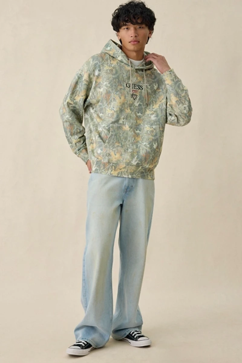 GUESS JEANS Baker Logo Camo Hoodie Sweatshirt