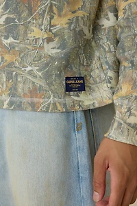 GUESS JEANS Waffle Camo Long Sleeve Tee