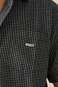 OBEY Bigwig Frank Micro Check Button-Down Shirt