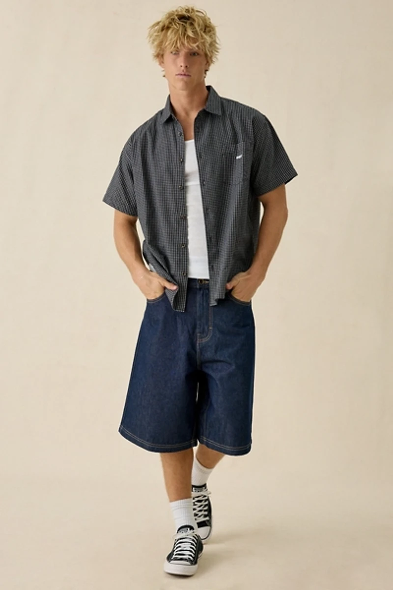 OBEY Bigwig Frank Micro Check Button-Down Shirt