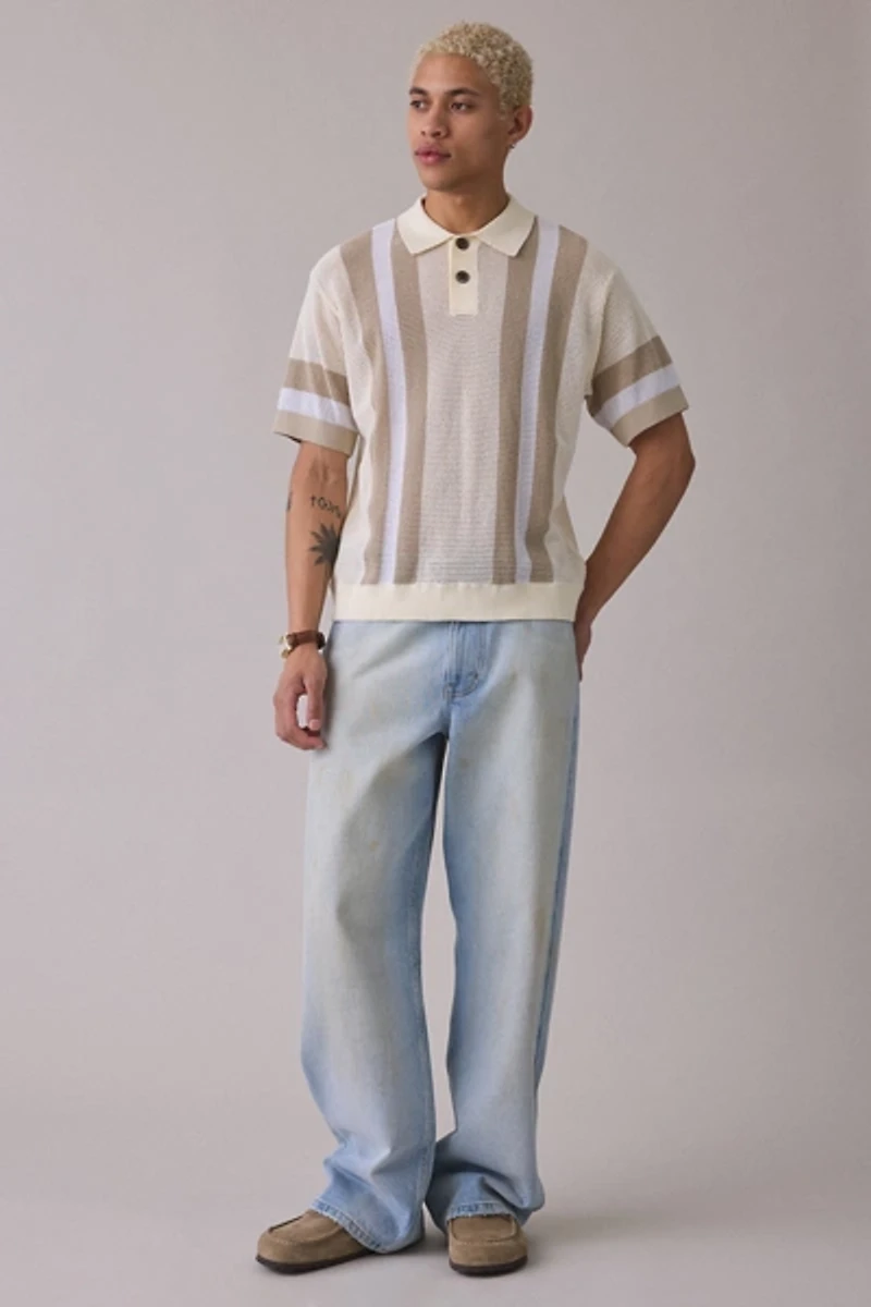OBEY Seth Striped Polo Sweater