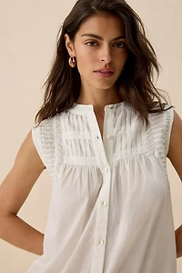 Muse Assembly Lisa Pintuck Cotton Mini Dress