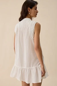Muse Assembly Lisa Pintuck Cotton Mini Dress