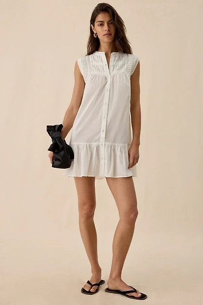 Muse Assembly Lisa Pintuck Cotton Mini Dress