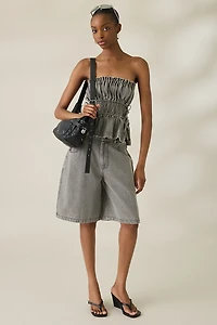 Muse Assembly Jane Side-Tie Denim Tube Top
