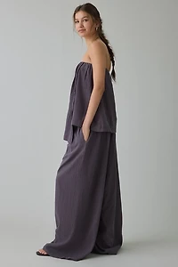 Muse Assembly Fern Pull-On Wide Leg Baggy Pants