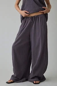 Muse Assembly Fern Pull-On Wide Leg Baggy Pants