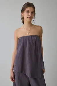 Muse Assembly Fern Asymmetric Wrap Strapless Top