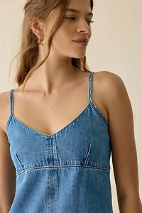 Levi’s® '90s Denim Lace Trim Slip Midi Dress
