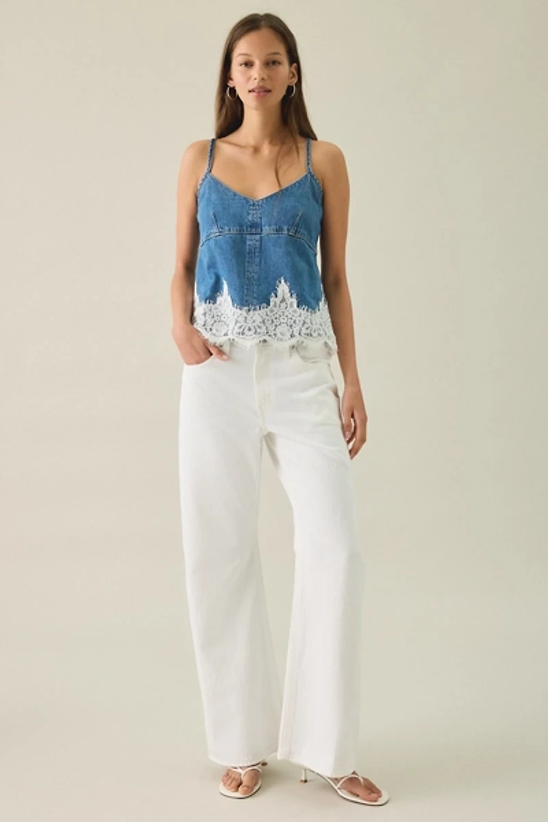 Levi’s® '90s Denim Lace Trim Cami