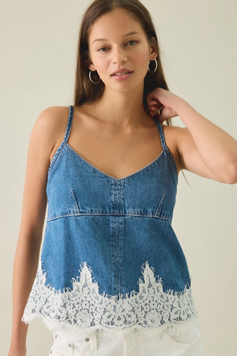 Levi’s® '90s Denim Lace Trim Cami