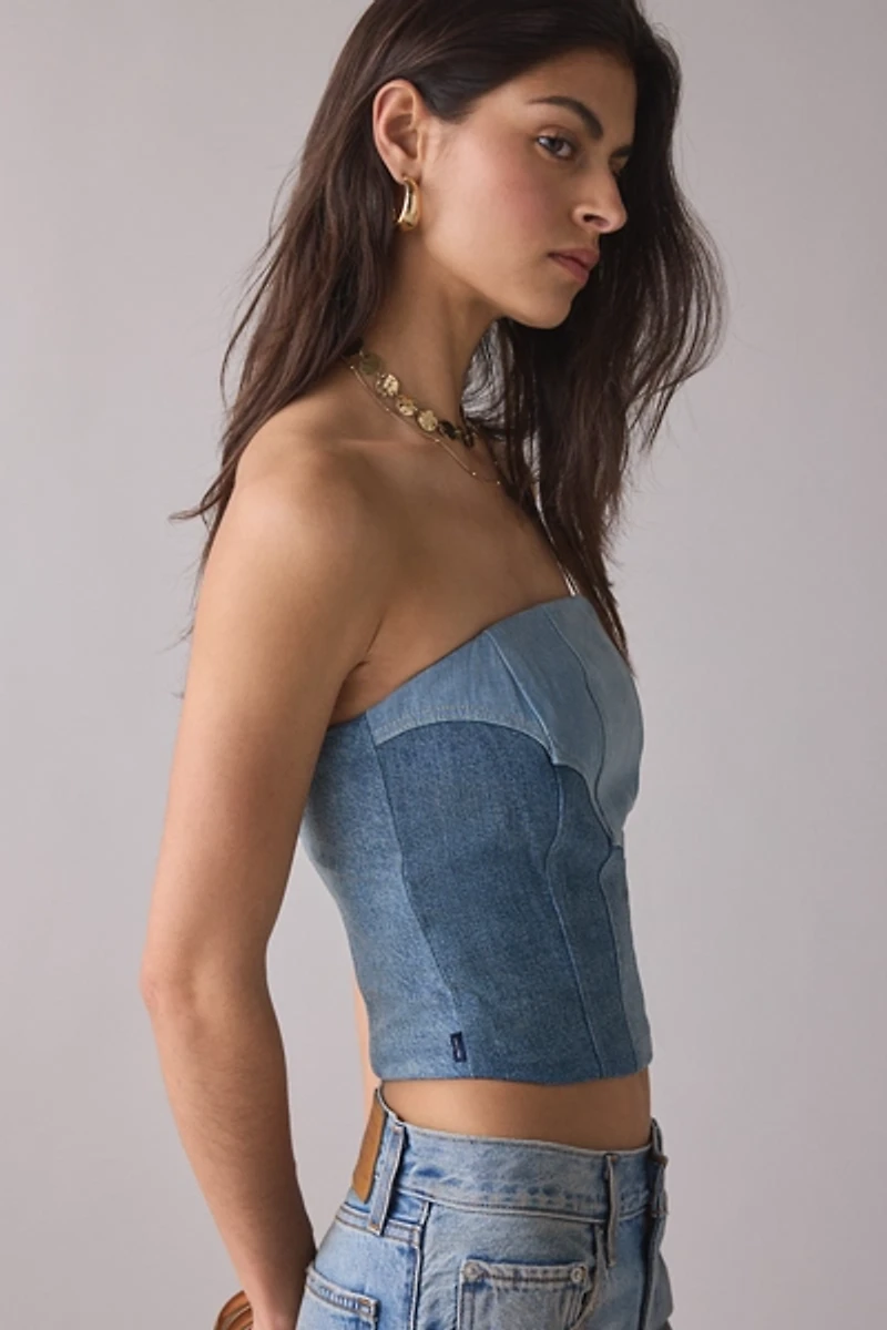 Levi’s® Blue Tab Roper Denim Bustier Top