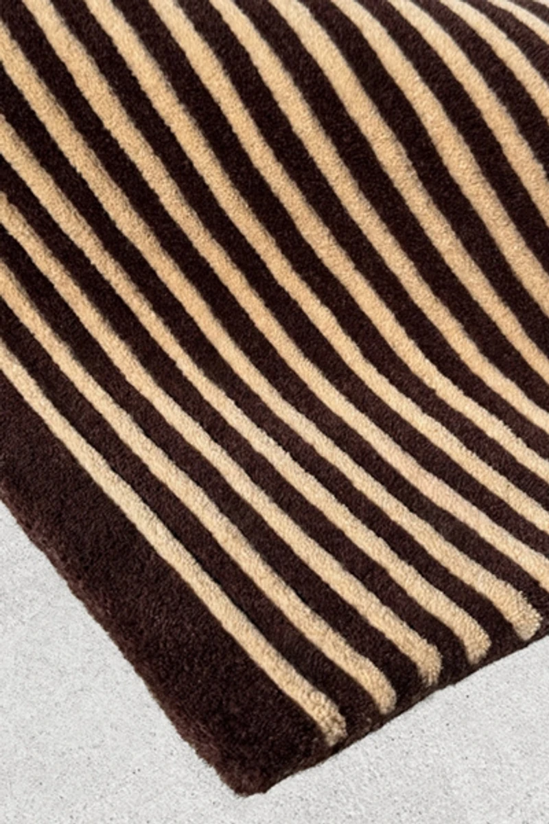 Jubi Relay Striped Hand Tufted Wool Rug