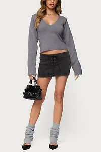 Edikted Stacie V Neck Sweater