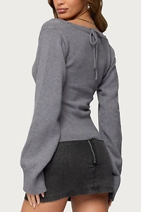 Edikted Stacie V Neck Sweater