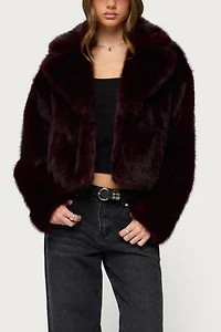 Edikted Kamilah Oversized Faux Fur Coat