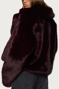 Edikted Kamilah Oversized Faux Fur Coat
