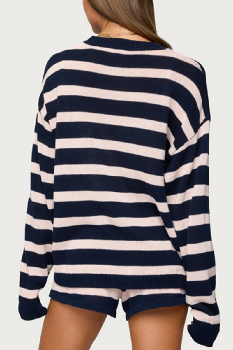 Edikted Amaris Oversized Striped Sweater