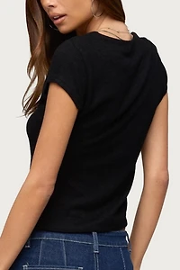 Edikted Blaunca Asymmetric Knit Top