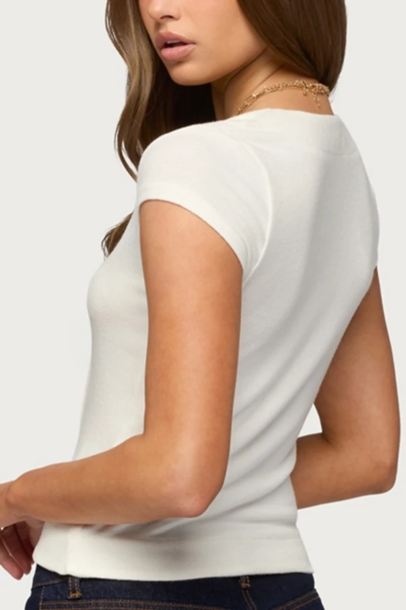 Edikted Blaunca Asymmetric Knit Top