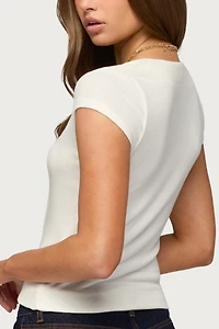 Edikted Blaunca Asymmetric Knit Top