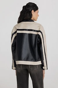 Miss Me Dove Noir Leather Jacket