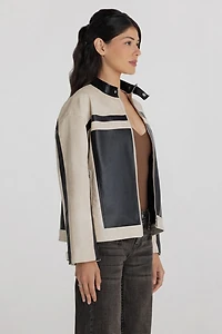 Miss Me Dove Noir Leather Jacket