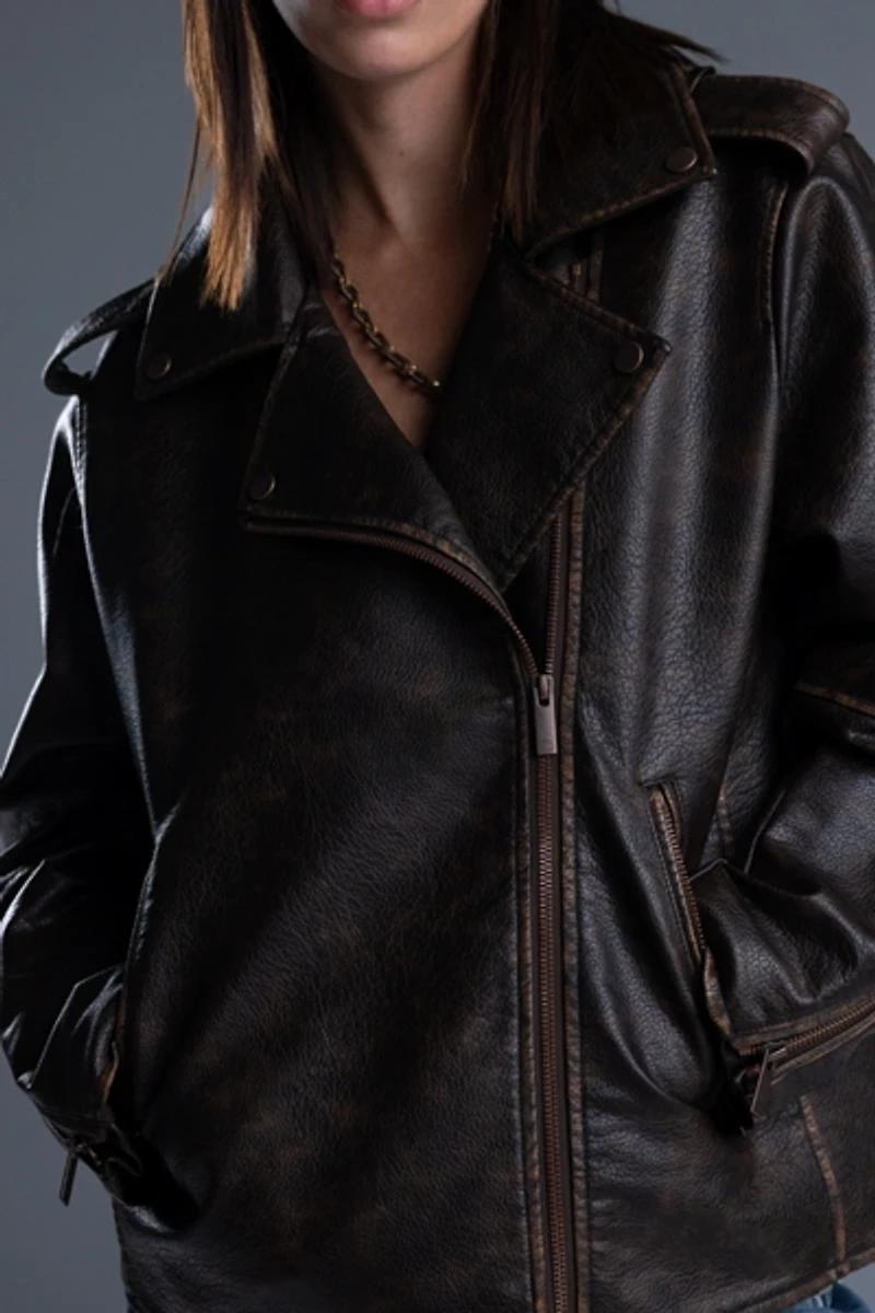 Miss Me Elara Leather Jacket