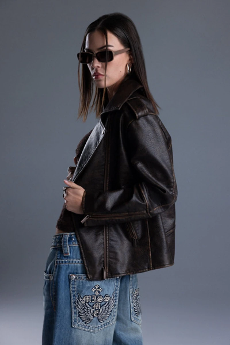 Miss Me Elara Leather Jacket