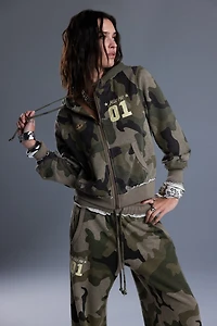 Miss Me Sadie Camo Zip Up Hoodie