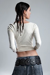 Miss Me Arlo Ribbed Knit Top