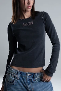 Miss Me Avril Studded Top