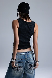 Miss Me Lillian Graphic Tank