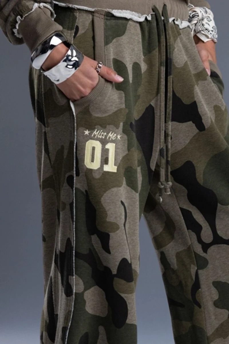 Miss Me Sadie Camo Sweatpants