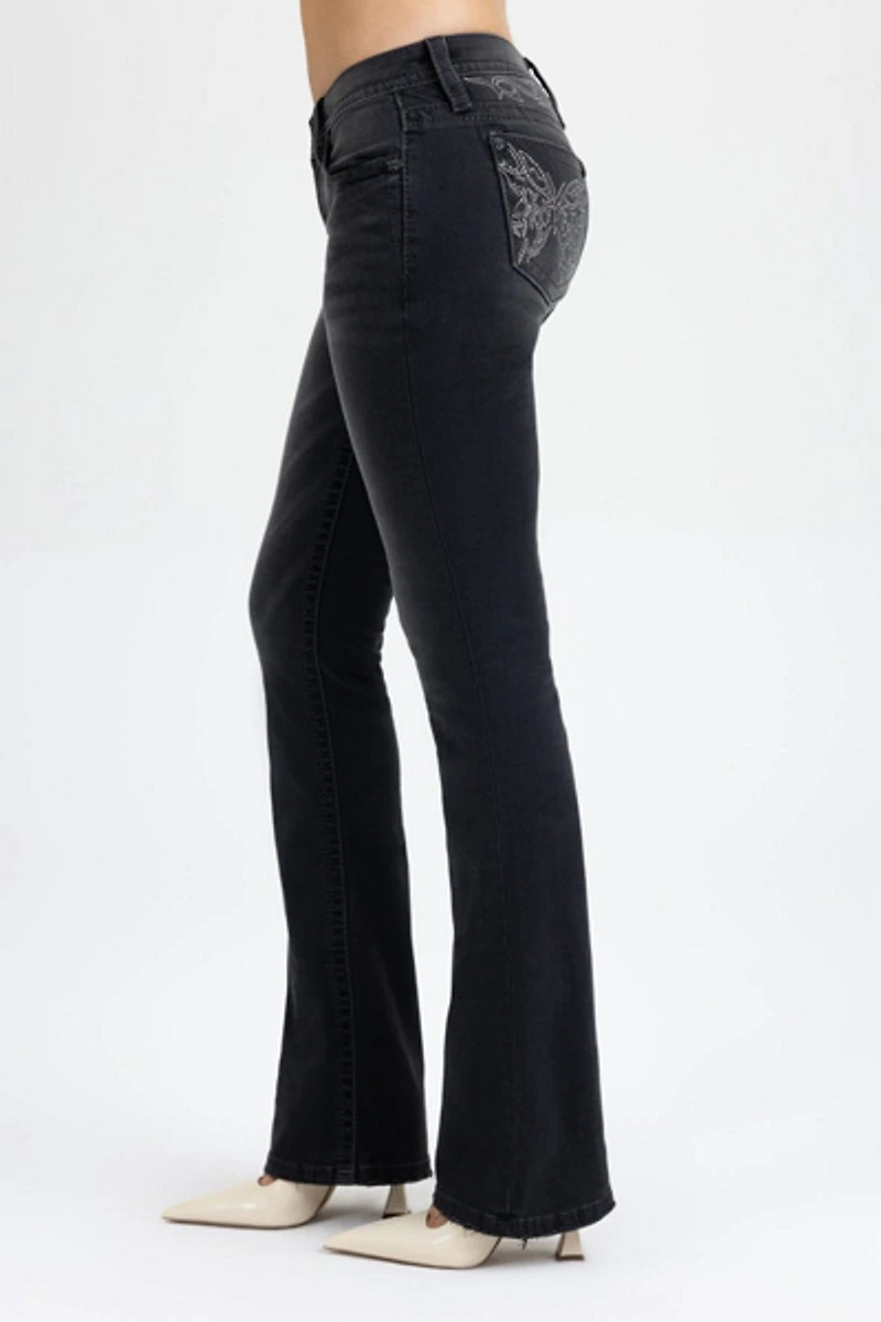 Miss Me Risa Butterfly Bootcut Jean