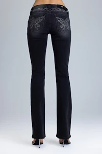 Miss Me Risa Butterfly Bootcut Jean