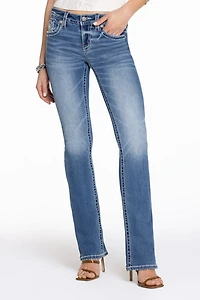Miss Me Maven Logo Bootcut Jean