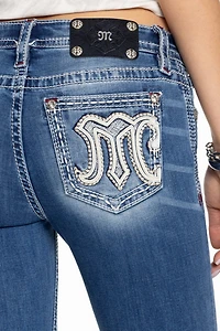 Miss Me Maven Logo Bootcut Jean