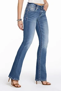 Miss Me Maven Logo Bootcut Jean