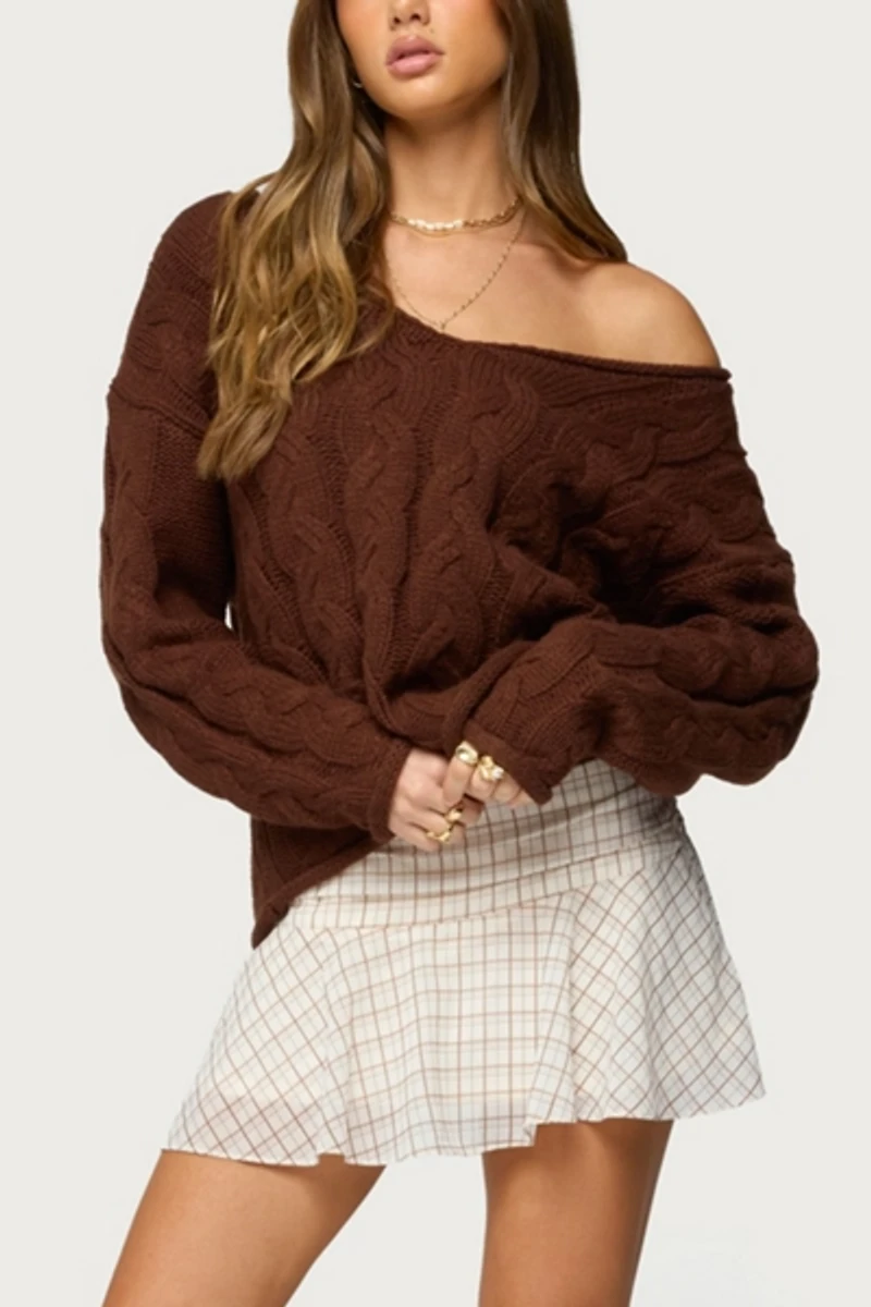 Edikted Lulah Plaid Mini Skirt