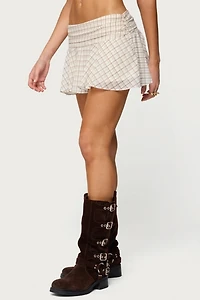 Edikted Lulah Plaid Mini Skirt