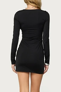 Edikted Nairobie Cowl Neck Mini Dress
