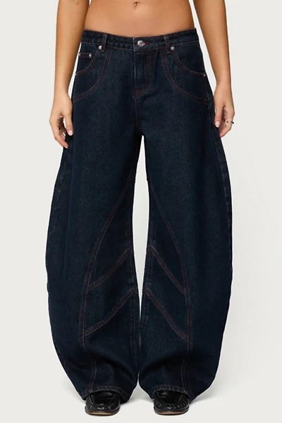 Edikted Double Pocket Low Rise Barrel Leg Jeans