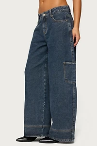 Edikted Nea Pocket Low Rise Baggy Jeans