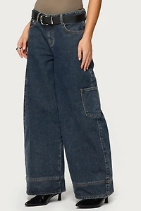 Edikted Nea Pocket Low Rise Baggy Jeans