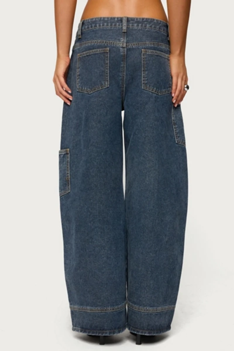 Edikted Nea Pocket Low Rise Baggy Jeans